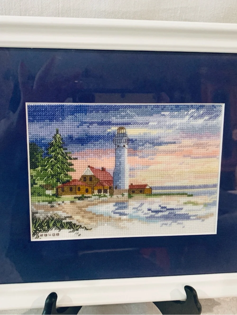 Lighthouse Nautical Shower Curtain & Lighthouse Hooks / Ornaments Bathroom Decor
